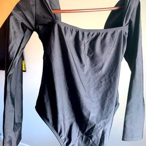 Not Your Beach LongSleeve Black Swimsuit